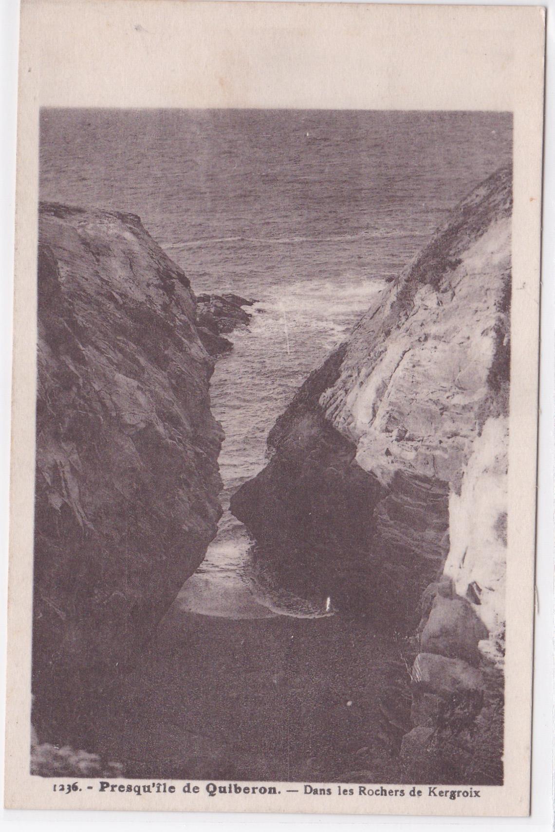Carte Postale CPA 56 Presqu'île De Quiberon - Dans Les Rochers De Kergroix