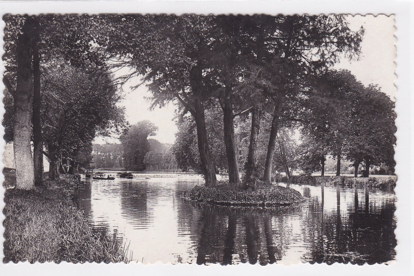 Carte Postale CPSM 28 Château D'Anet Vue Sur Le Parc L'Île Des Cygnes Cascade