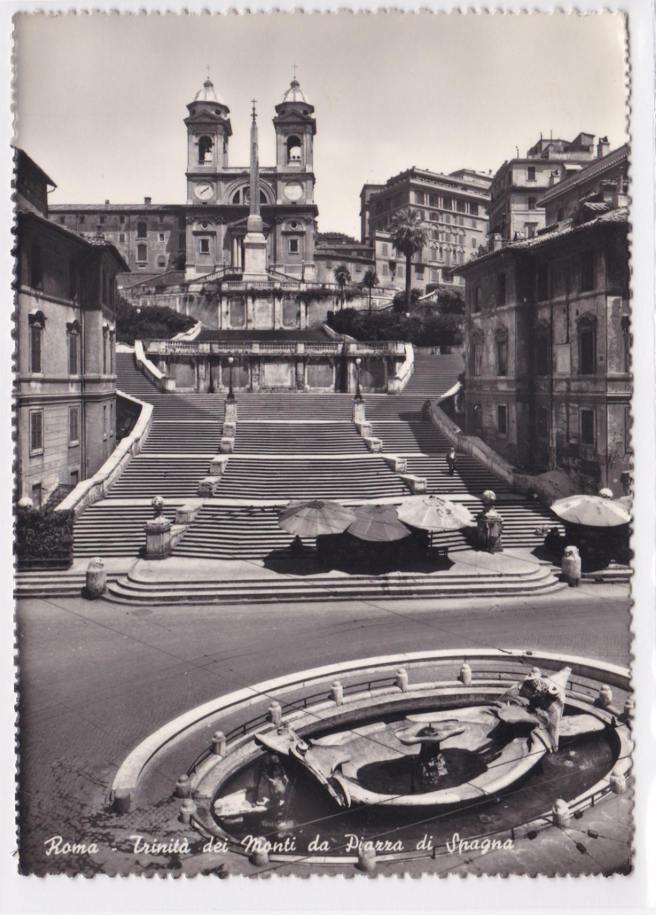 Carte Postale CPSM Italy - Roma - Trinita Dei Monti Da Piazza Di Spagna
