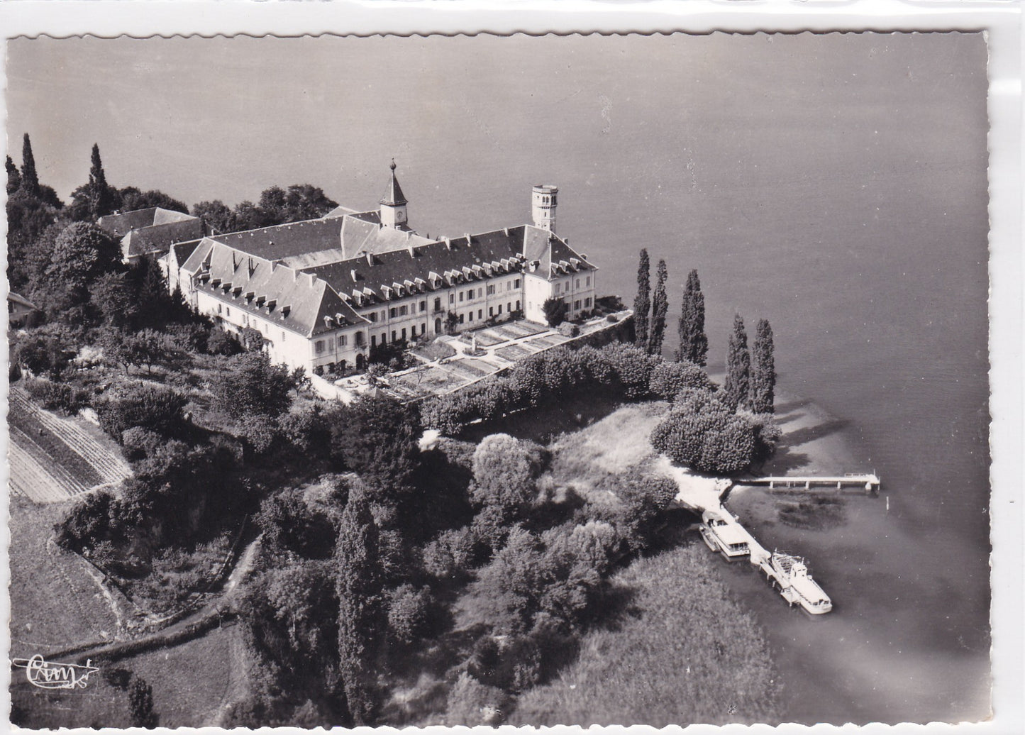 Carte Postale CPSM 73 Hautecombe - Vue Aérienne De L'Abbaye Et Du Lac Du Bourget