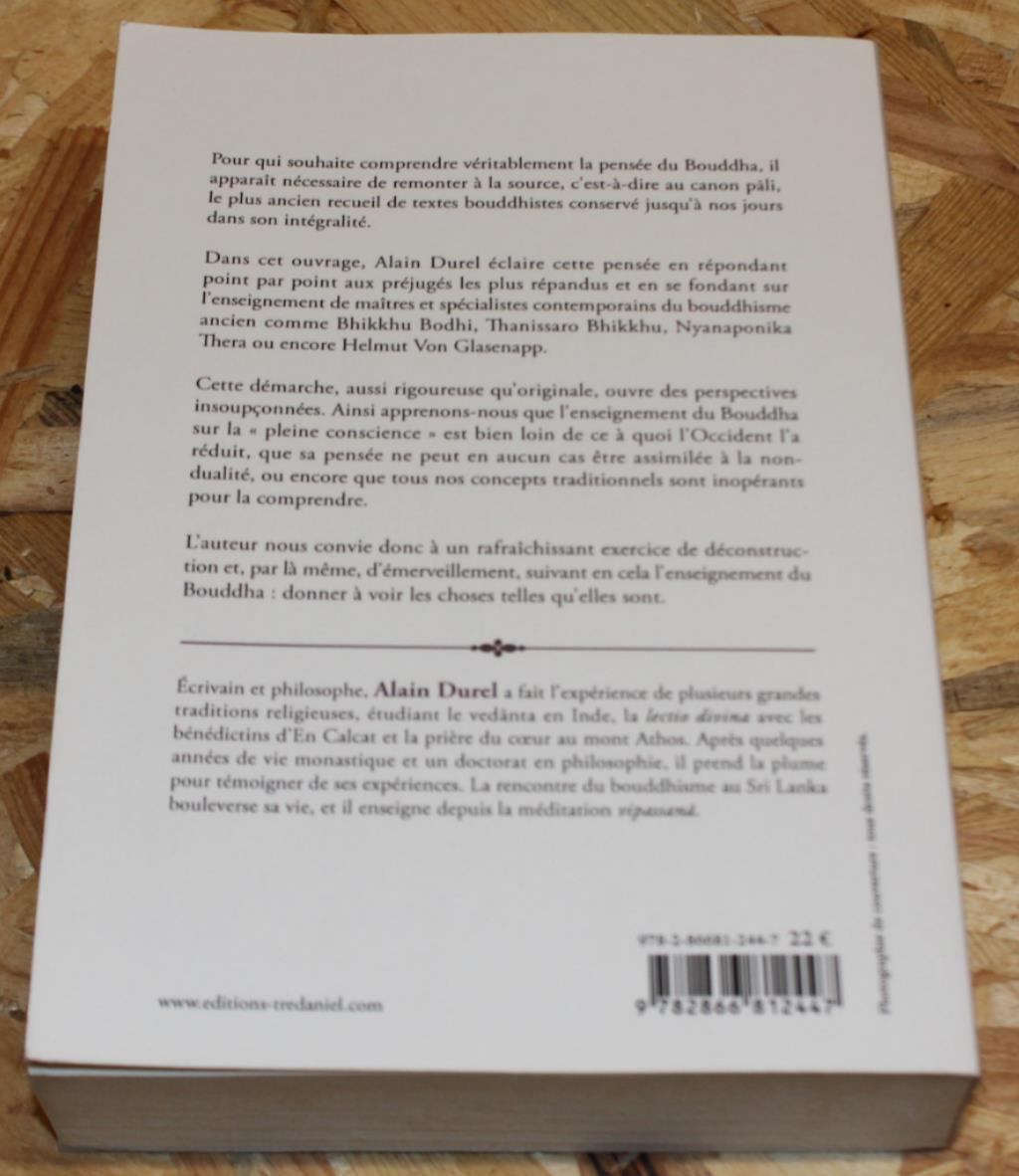 Comprendre La Pensée Du Bouddha - Alain Durel - Les Deux Océans 2021