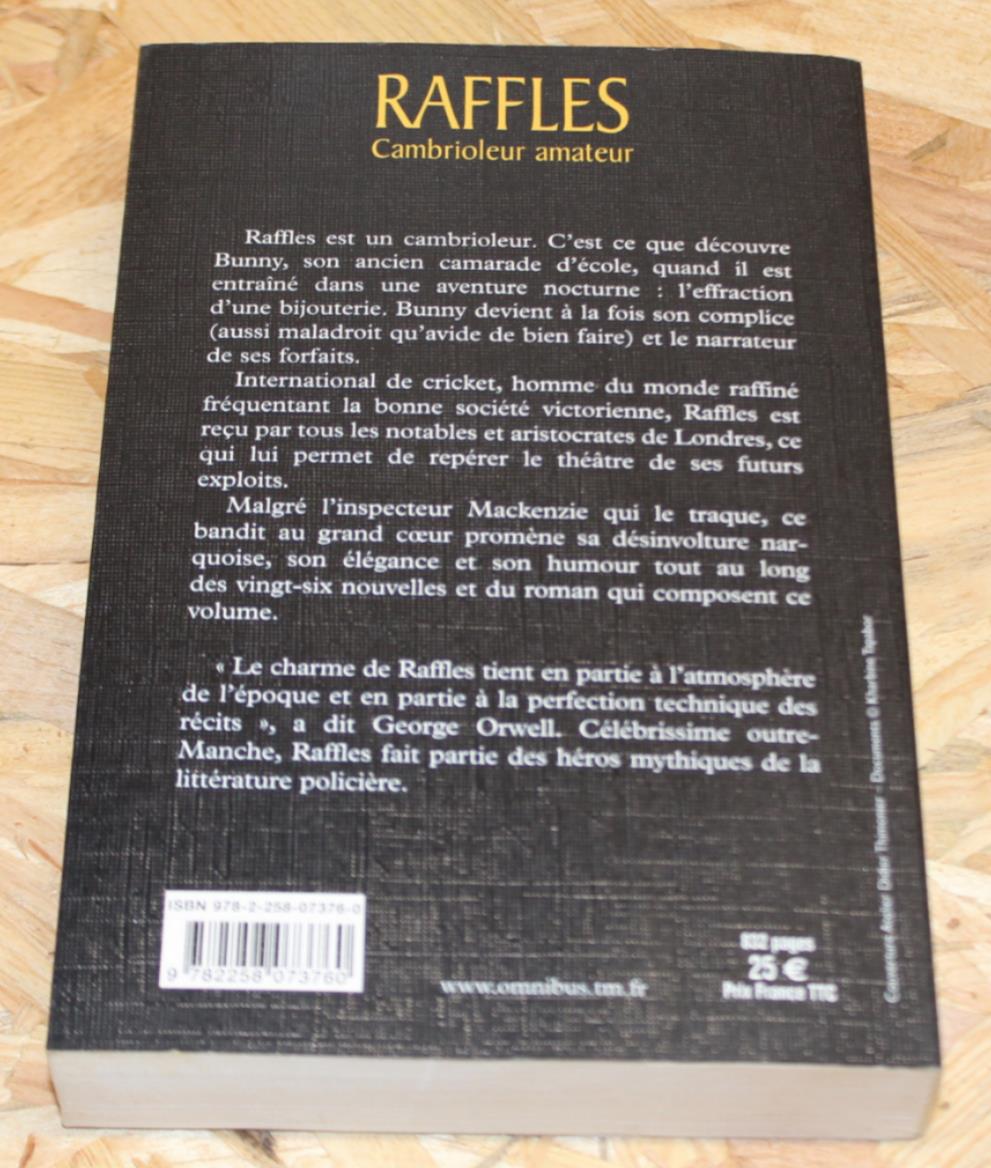 Raffles Cambrioleur Amateur - Ernest William Hornung - Omnibus 2007