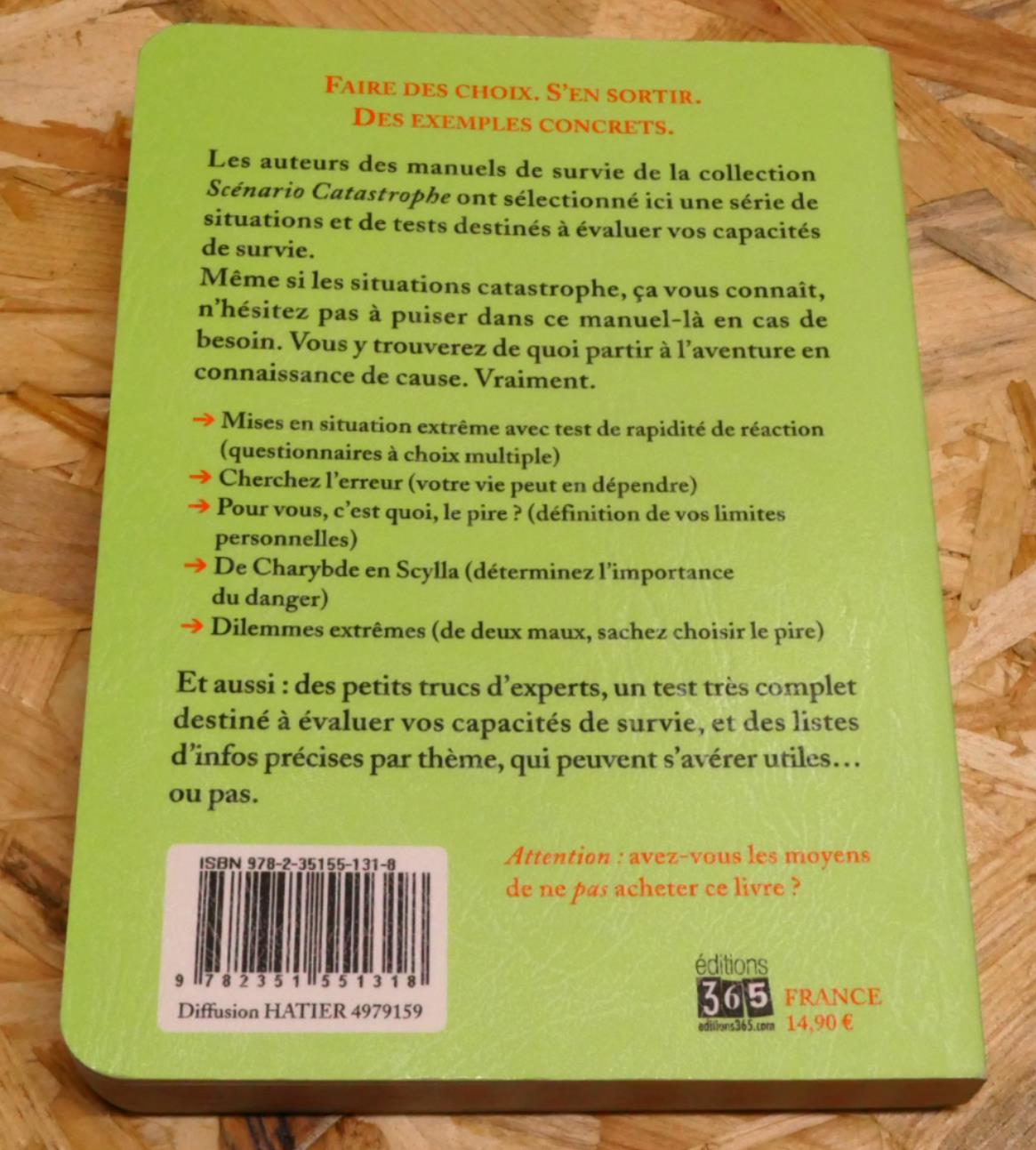 Scénario Catastrophe ! Questions De Survie - Éditions 365