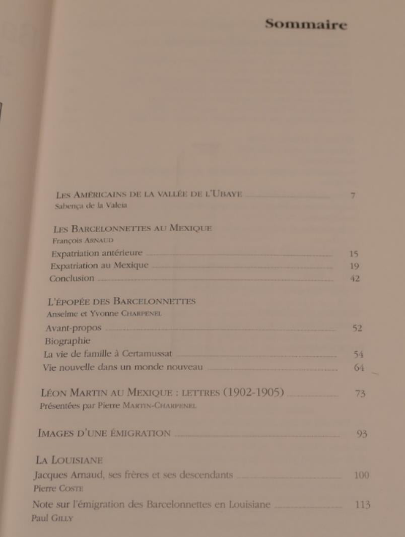 Les Barcelonnettes Au Mexique Récits Et Témoignages - Sabença De La Valeia 1994