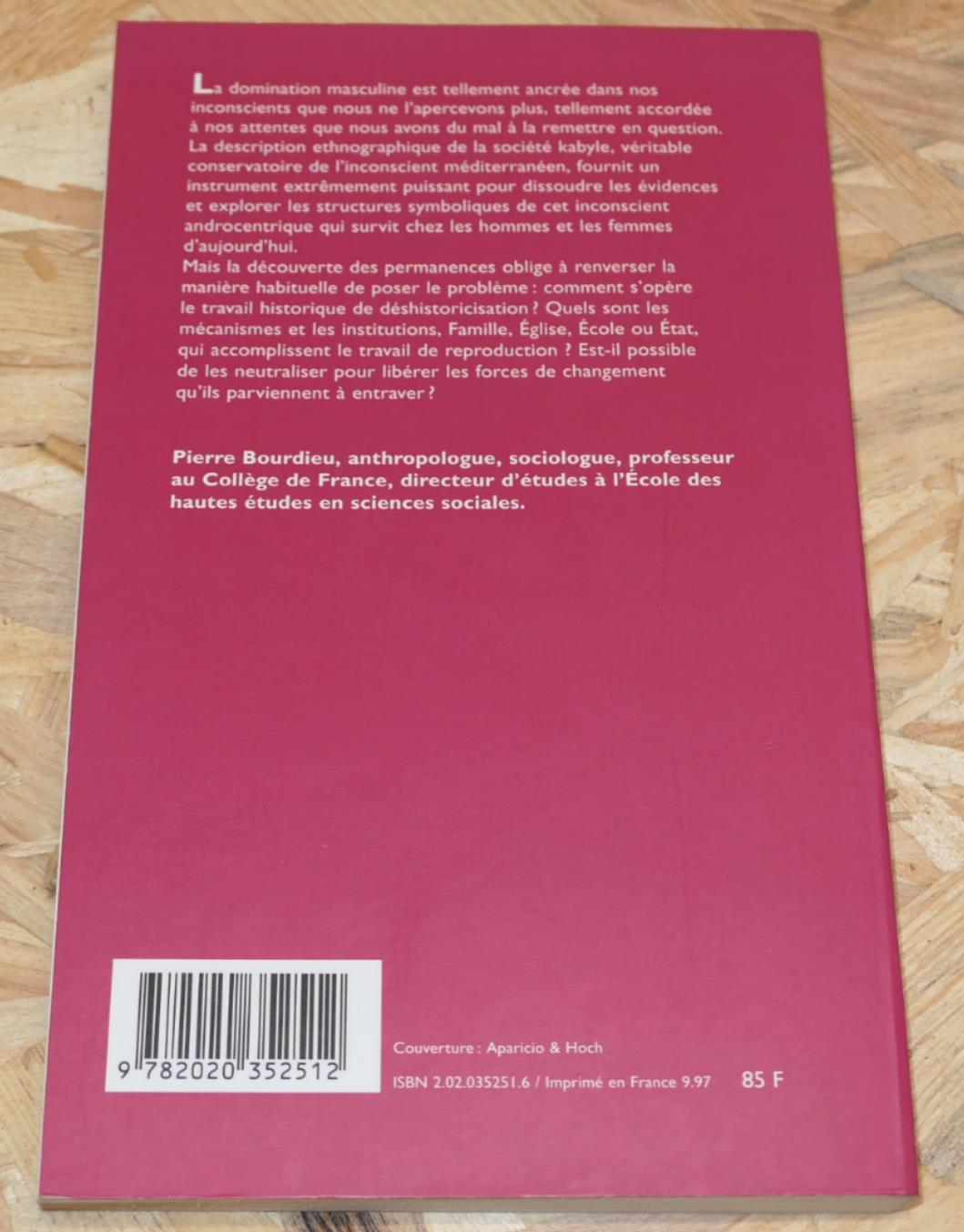 La Domination Masculine - Pierre Bourdieu - Seuil 1998