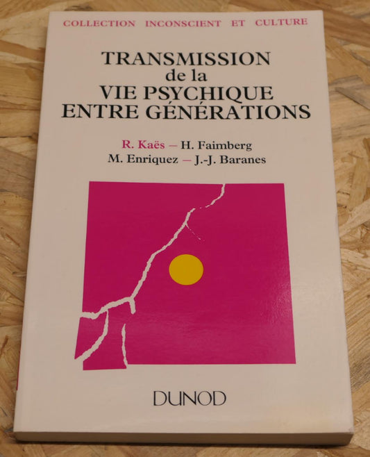 Transmission De La Vie Psychique Entre Générations - Collectif - Dunod 1993