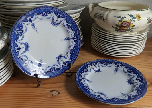 Ancienne Assiette Faïence Creil & Montereau Leboeuf Milliet & Cie - XIXe Siècle