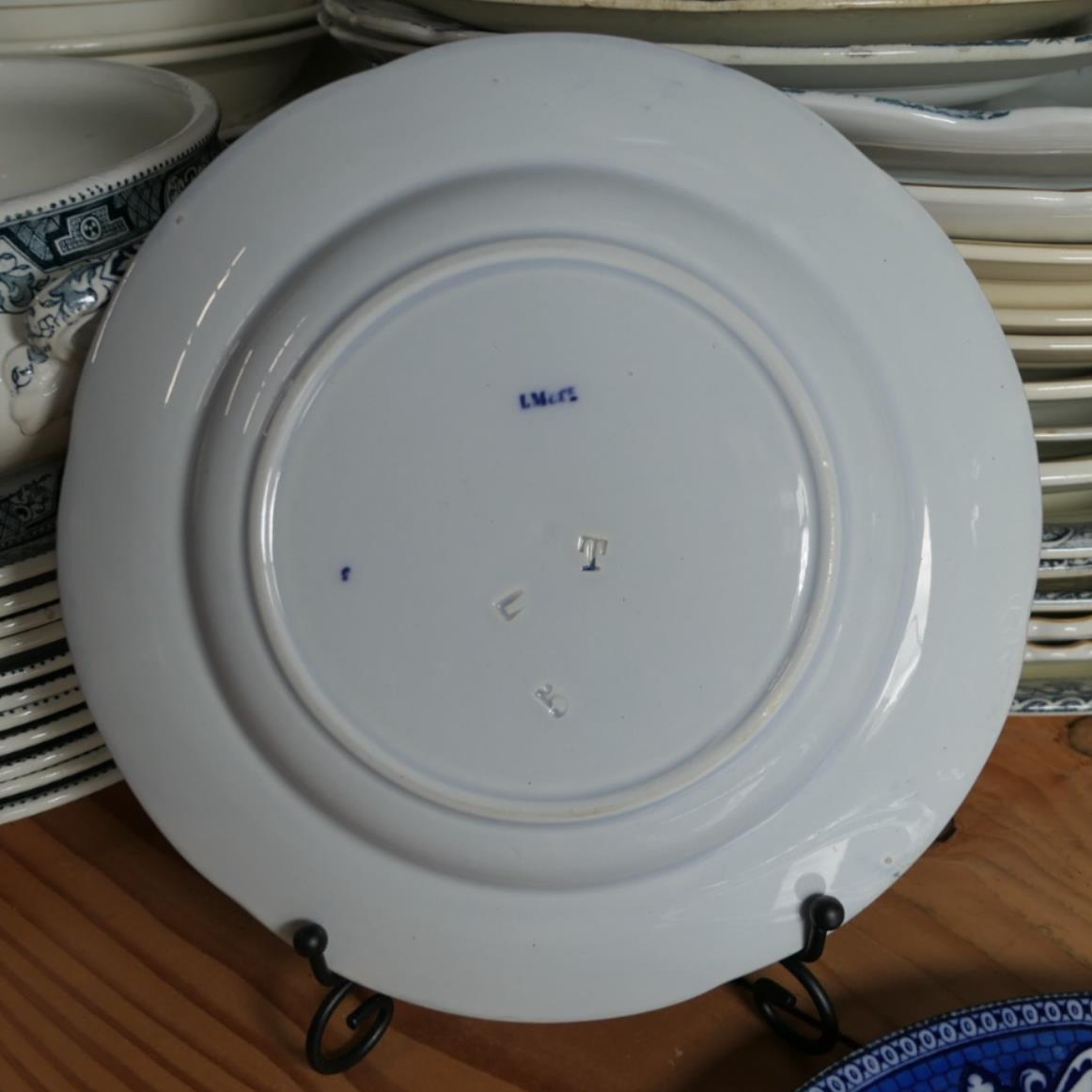 Ancienne Assiette Faïence Creil & Montereau Leboeuf Milliet & Cie - XIXe Siècle