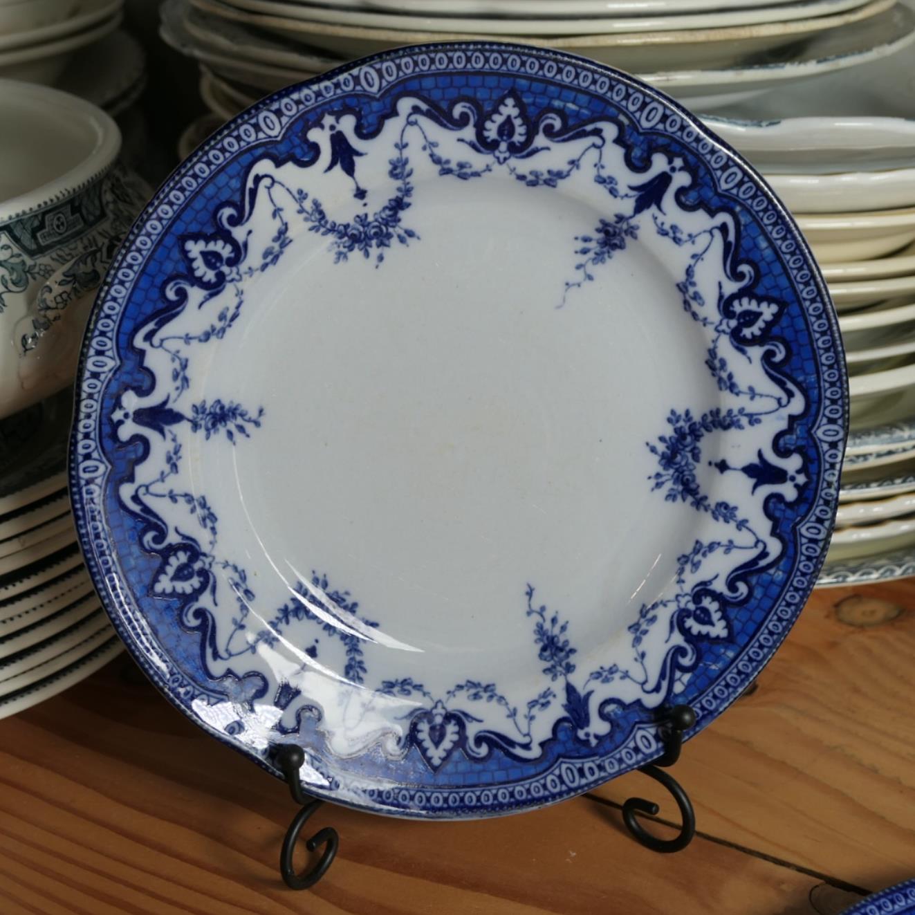 Ancienne Assiette Faïence Creil & Montereau Leboeuf Milliet & Cie - XIXe Siècle