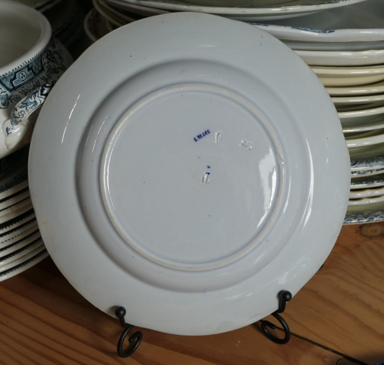 Ancienne Assiette Faïence Creil & Montereau Leboeuf Milliet & Cie - XIXe Siècle