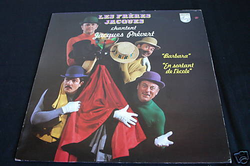 Les Frères Jacques chantent Jacques Prévert   LP 33T