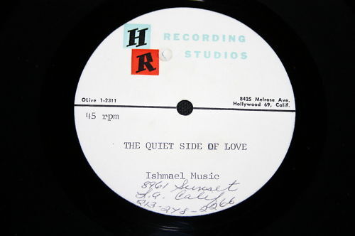 ISHMAEL MUSIC   RARE ACETATE AUDIODISC 45 RPM