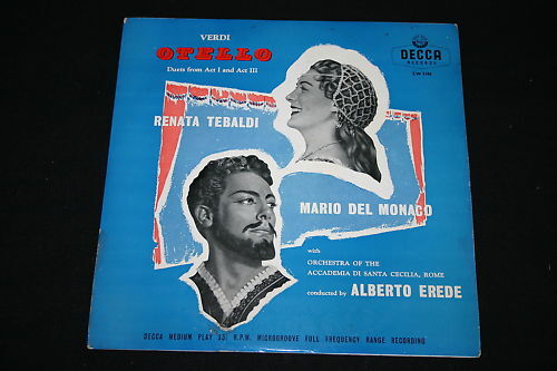 RENATA TEBALDI   LP 33T 10"   OTELLO VERDI   UK   1956
