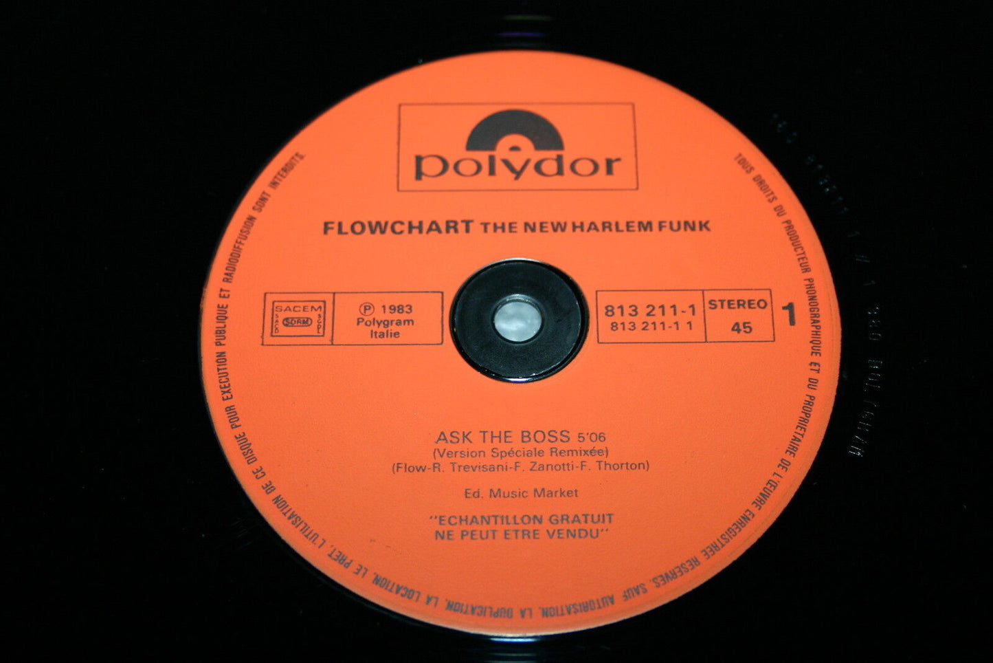 FLOWCHART THE NEW HARLEM FUNK   MAXI 45T 12"   ASK THE BOSS   PROMO   1983