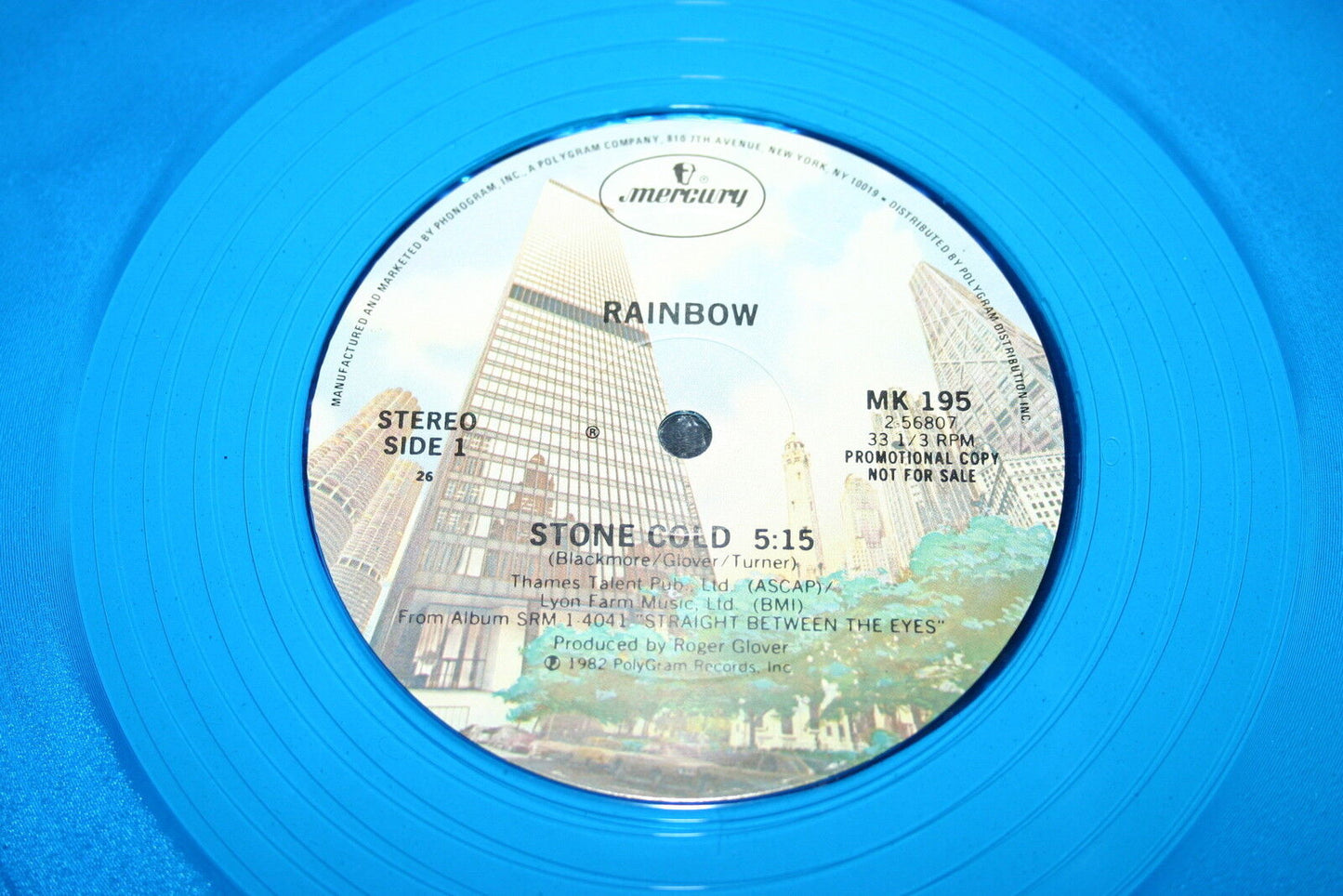 RAINBOW   MAXI 33T 12"   STONE COLD   1982   BLUE VINYL   PROMO