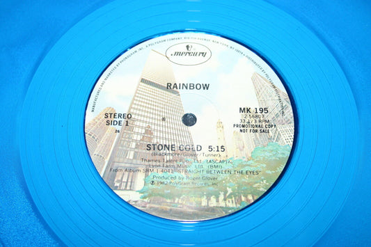 RAINBOW   MAXI 33T 12"   STONE COLD   1982   BLUE VINYL   PROMO