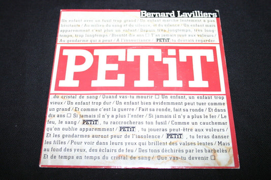 BERNARD LAVILLIERS   SP 45T 7"   PETIT   1989