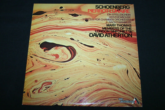 PIERROT LUNAIRE / SCHOENBERG / MARY THOMAS / DAVID ATHERTON   RARE LP 33T 12"