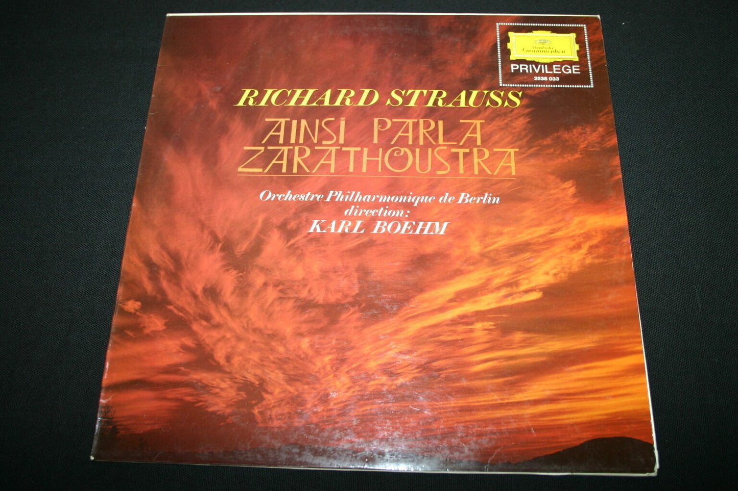 RICHARD STRAUSS / KARL BOEHM   LP 33T 12"   AINSI PARLA ZARATHOUSTRA