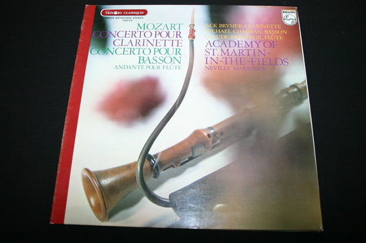 MOZART : CONCERTO CLARINETTE & BASSON   LP 33T 12"   BRYMER CHAPMAN MONTEUX