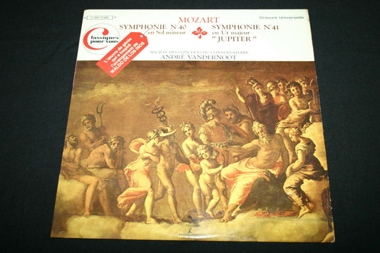 MOZART / ANDRE VANDERNOOT / SYMPHONIE N° 40 et N° 41   LP 33T 12"