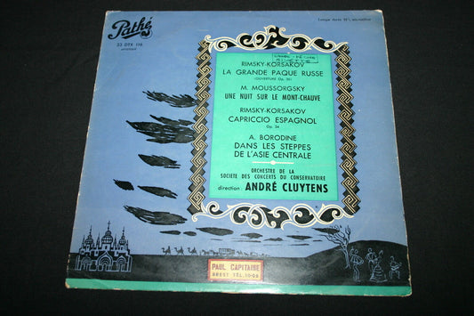 ANDRE CLUYTENS / RIMSKY-KORSAKOV / MOUSSORGSKY / BORODINE   LP 33T 12"   PATHE