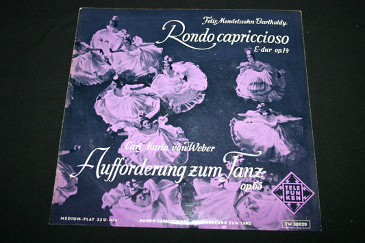 CARL MARIA VON WEBER / FELIX MENDELSSOHN-BARTHOLDY   LP 33T 10"   TELEFUNKEN