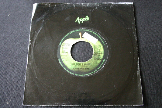 PLASTIC ONO BAND   SP 45T 7"   GIVE PEACE A CHANCE   RARE 1969 APPLE 13  BEATLES