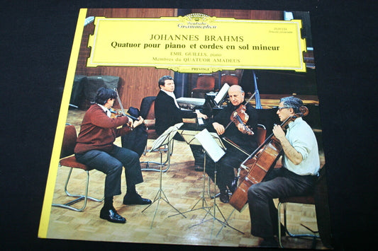JOHANNES BRAHMS / EMIL GUILELS / QUATUOR AMADEUS   LP 33T 12"   PIANO & CORDES