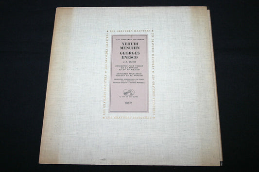 YEHUDI MENUHIN / GEORGES ENESCO / BACH   LP 33T 12"   CONCERTOS VIOLON   COLH 77
