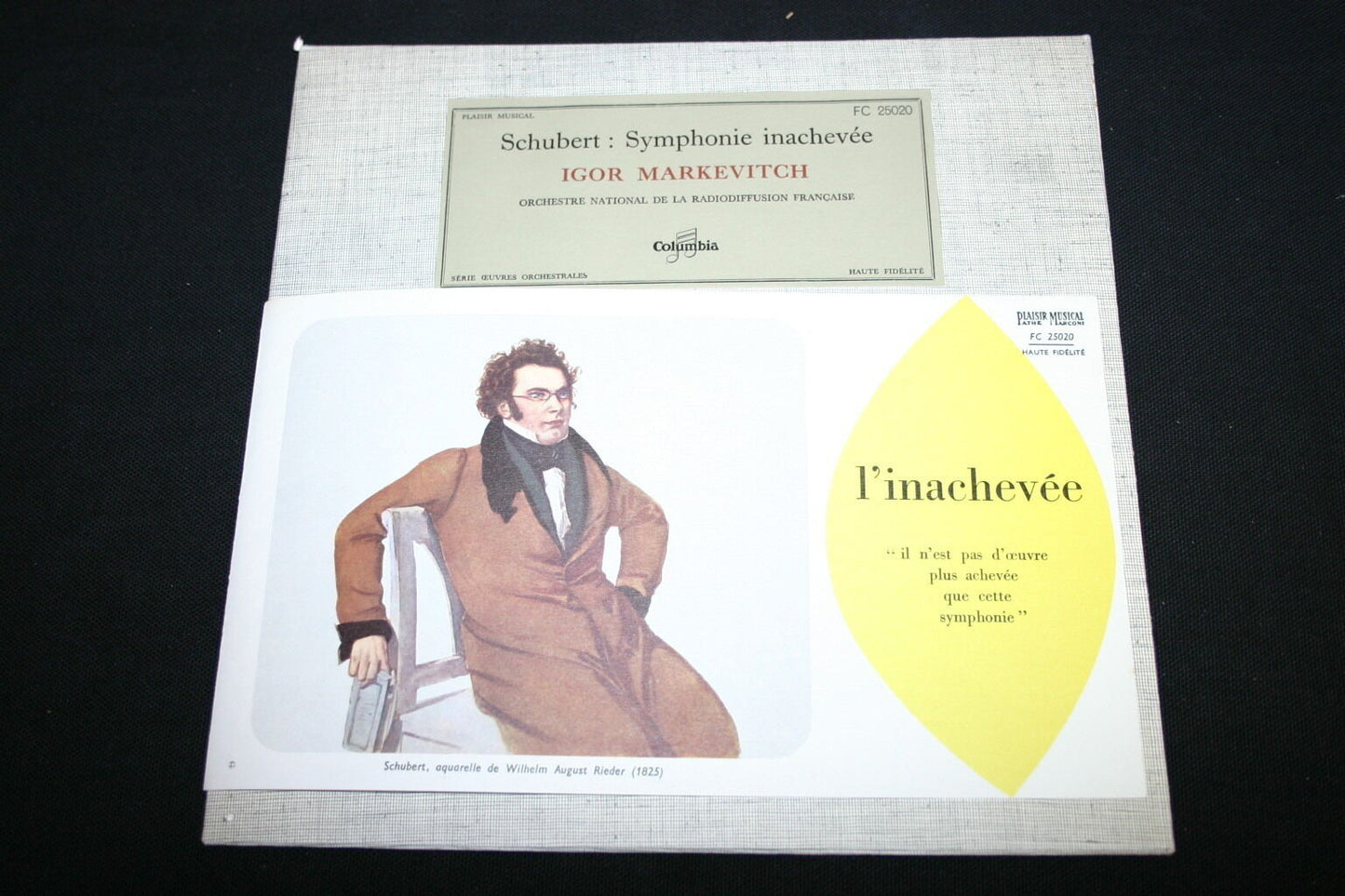 IGOR MARKEVITCH / SCHUBERT   LP 33T 10"   SYMPHONIE INACHEVEE   FC 25020