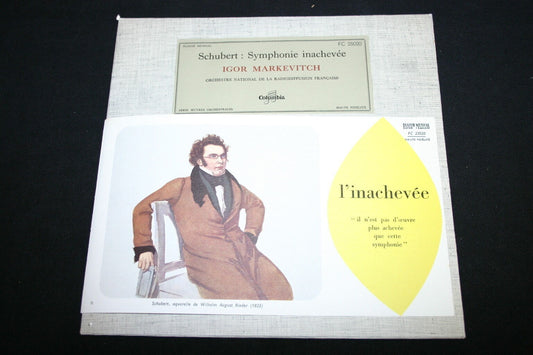 IGOR MARKEVITCH / SCHUBERT   LP 33T 10"   SYMPHONIE INACHEVEE   FC 25020