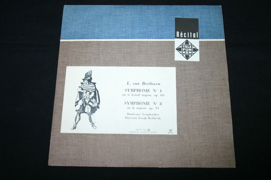 JOSEPH KEILBERTH / BEETHOVEN   LP 33T 12"   SYMPHONIE N°4 N°8   RARE FRENCH ORIG