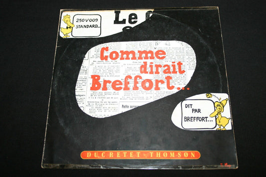 ALEXANDRE BREFFORT / YVONNE SOLAL   LP 33T 10"   COMME DIRAIT BREFFORT   RARE