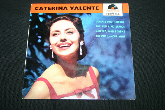 CATERINA VALENTE   EP 45T 7"   JEREMIE VOICI L'HEURE   POLYDOR 20969