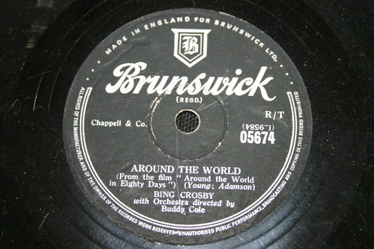 BING CROSBY / VICTOR YOUNG   78T   AROUND THE WORLD   BRUNSWICK