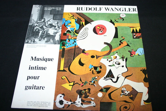 RUDOLF WANGLER   LP 33T 12"   MUSIQUE INTIME POUR GUITARE   DEDICACE
