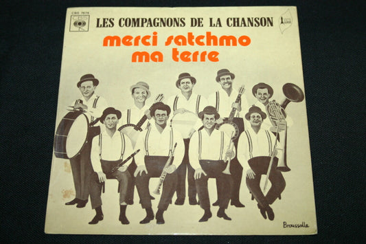 LES COMPAGNONS DE LA CHANSON   SP 45T 7"   MERCI SATCHMO