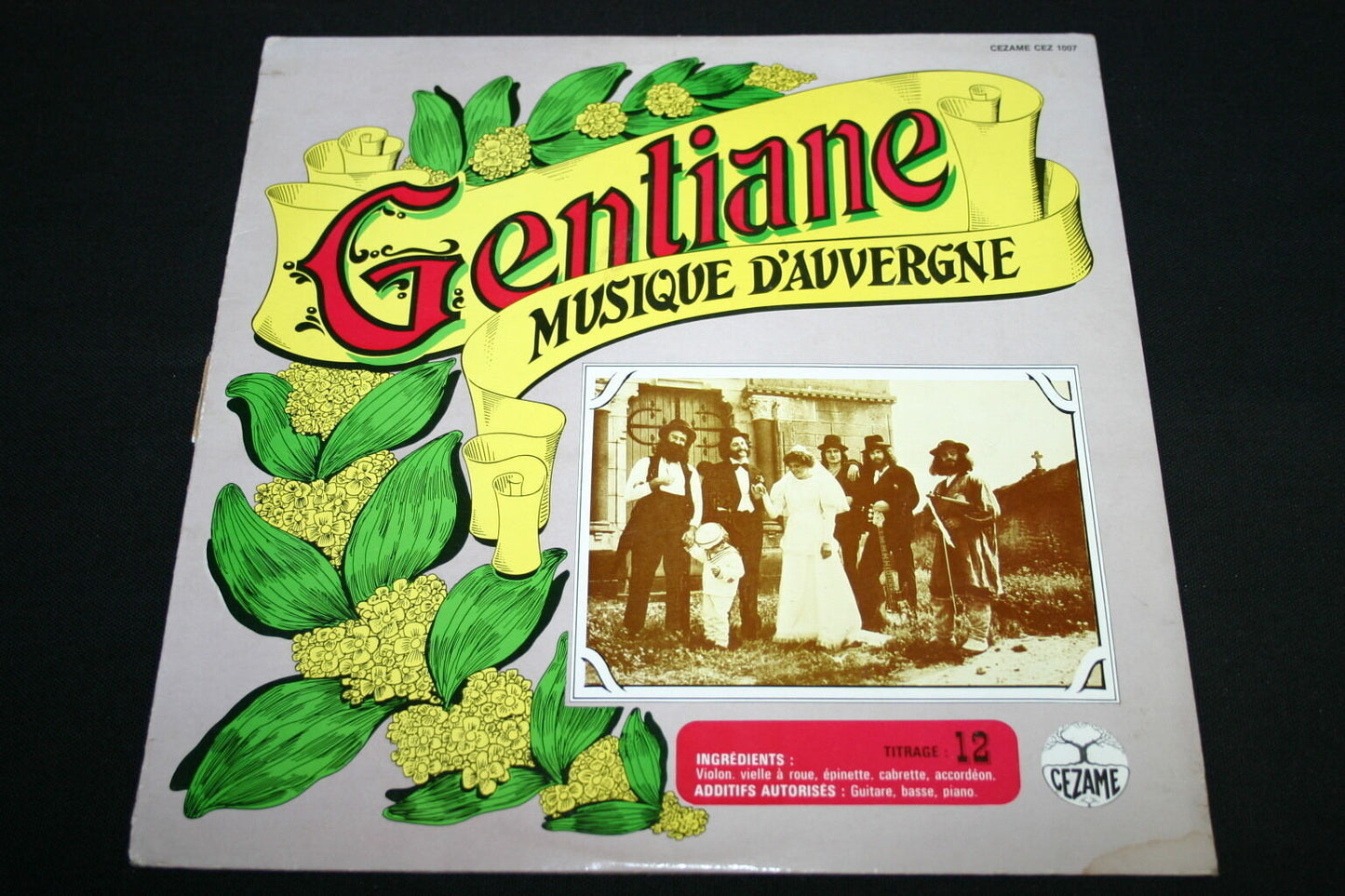 GENTIANE   LP 33T 12"   MUSIQUE D'AUVERGNE