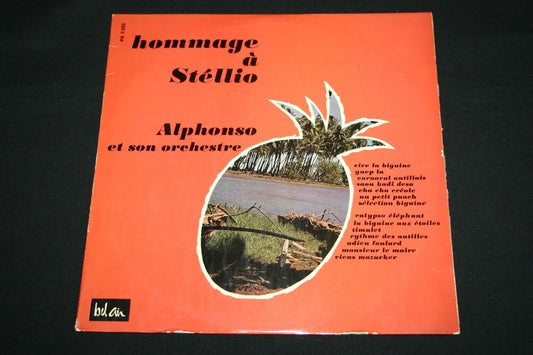 ALPHONSO ET SON ORCHESTRE   LP 33T 12"   HOMMAGE A STELLIO