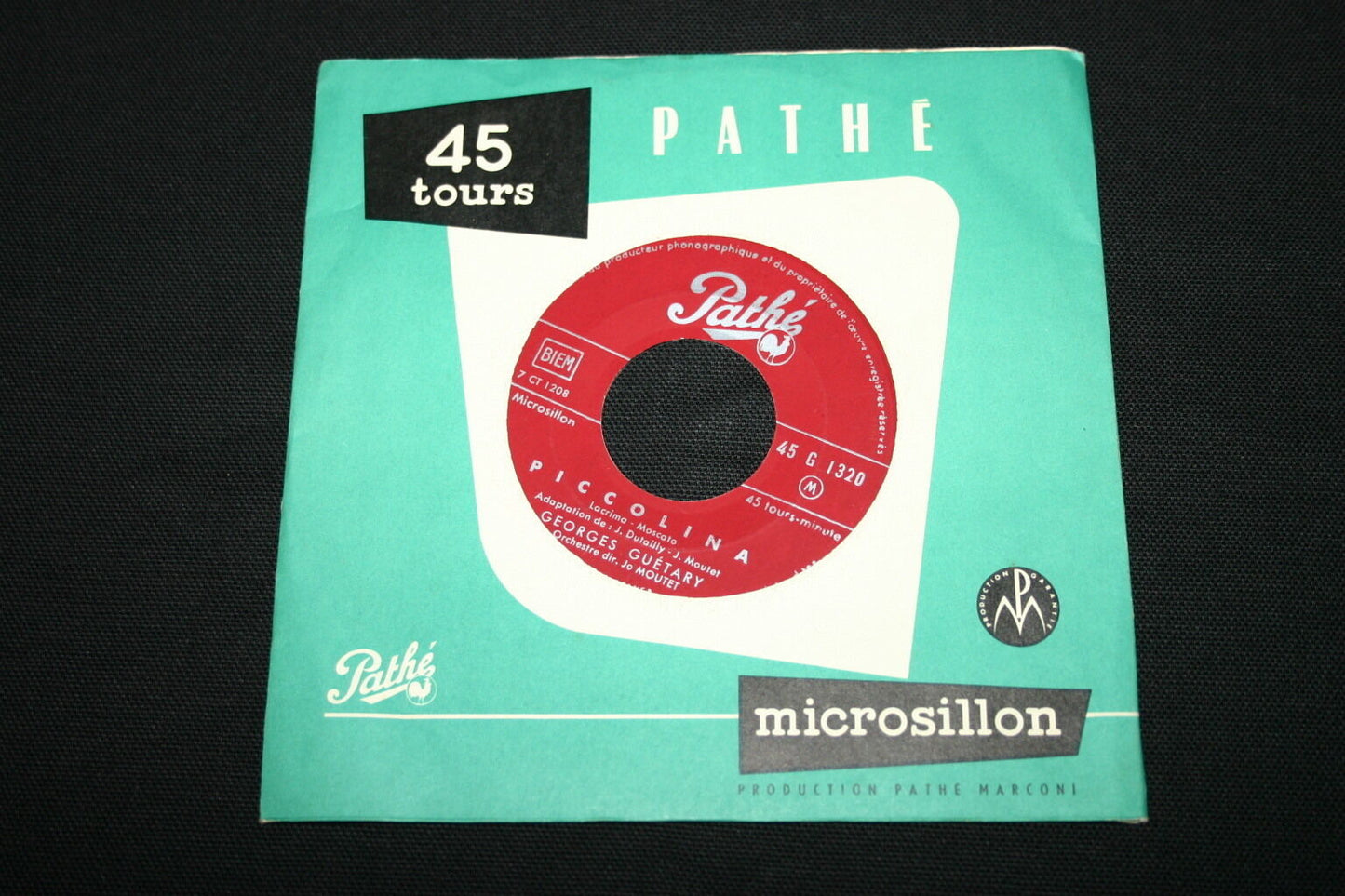 GEORGES GUETARY   EP 45T 7"   MON CHER TOURMENT / PICCOLINA   RARE