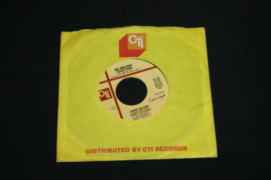 JOHN BLAIR   SP 45T 7"   WE BELONG TOGETHER / I'M A WIZARD   1977