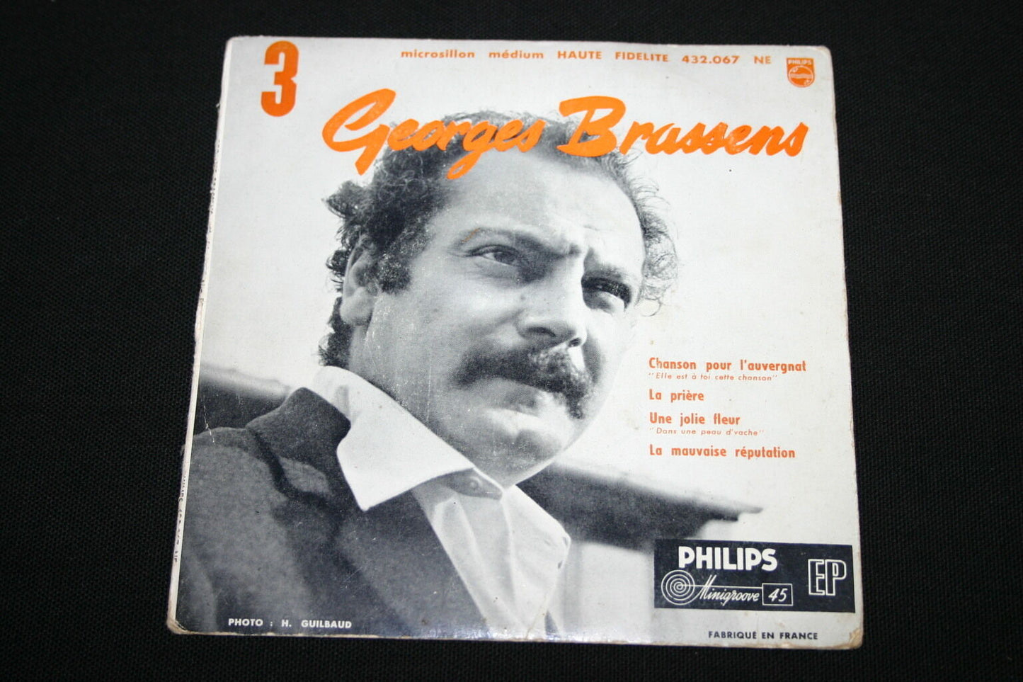 GEORGES BRASSENS   EP 45T 7"   CHANSON POUR L'AUVERGNAT