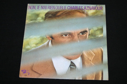 CHARLES AZNAVOUR   SP 45T 7"   NON, JE N'AI RIEN OUBLIE