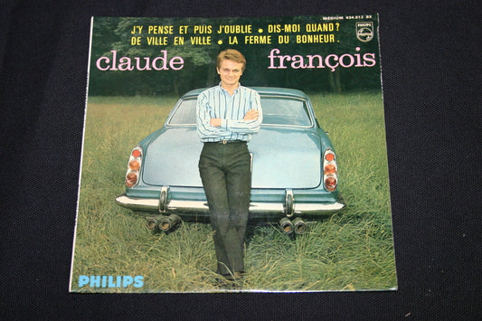 CLAUDE FRANCOIS   EP 45T 7"   DE VILLE EN VILLE
