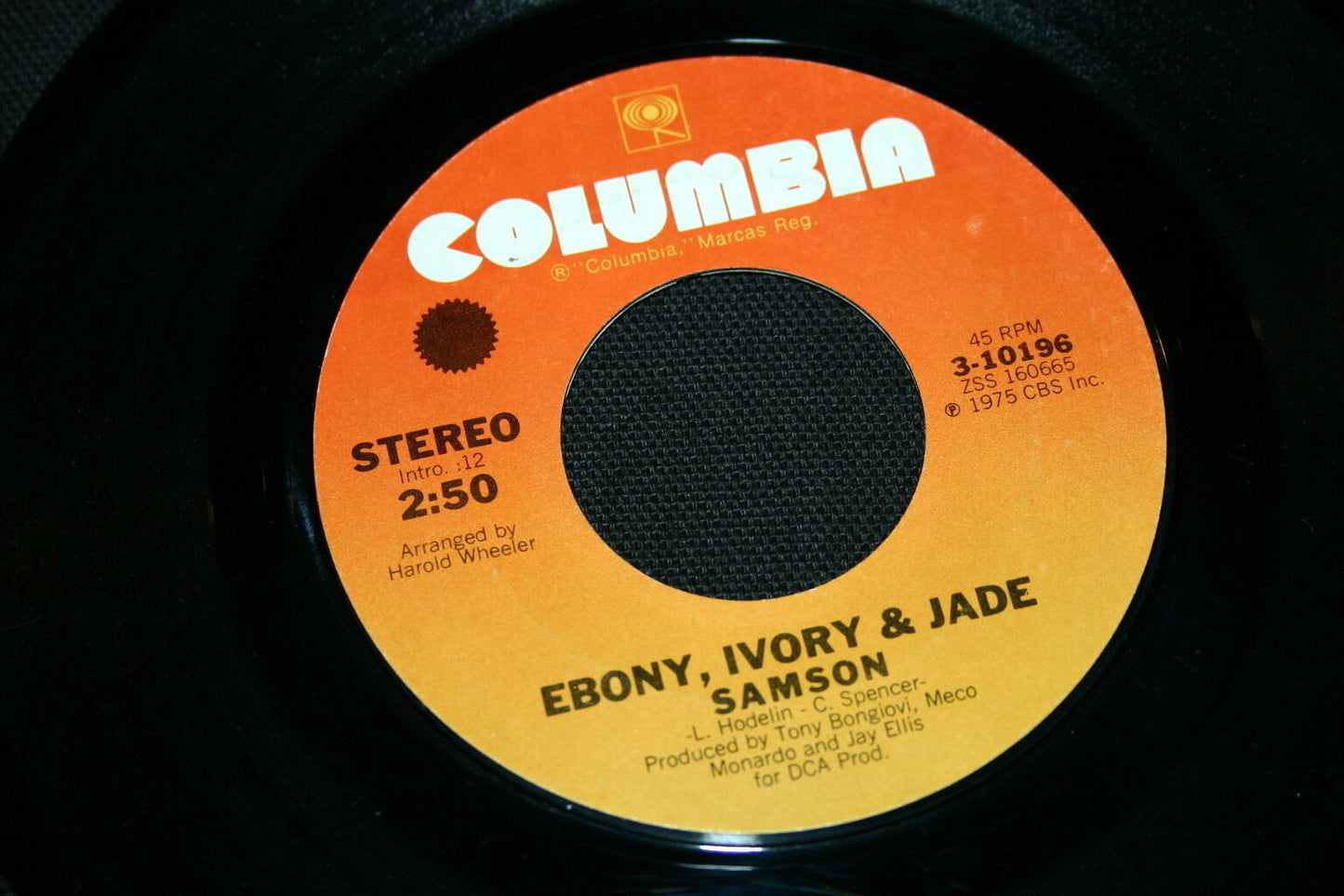 EBONY, IVORY & JADE   SP 45T 7"   SAMSON / SAD FACES   1975