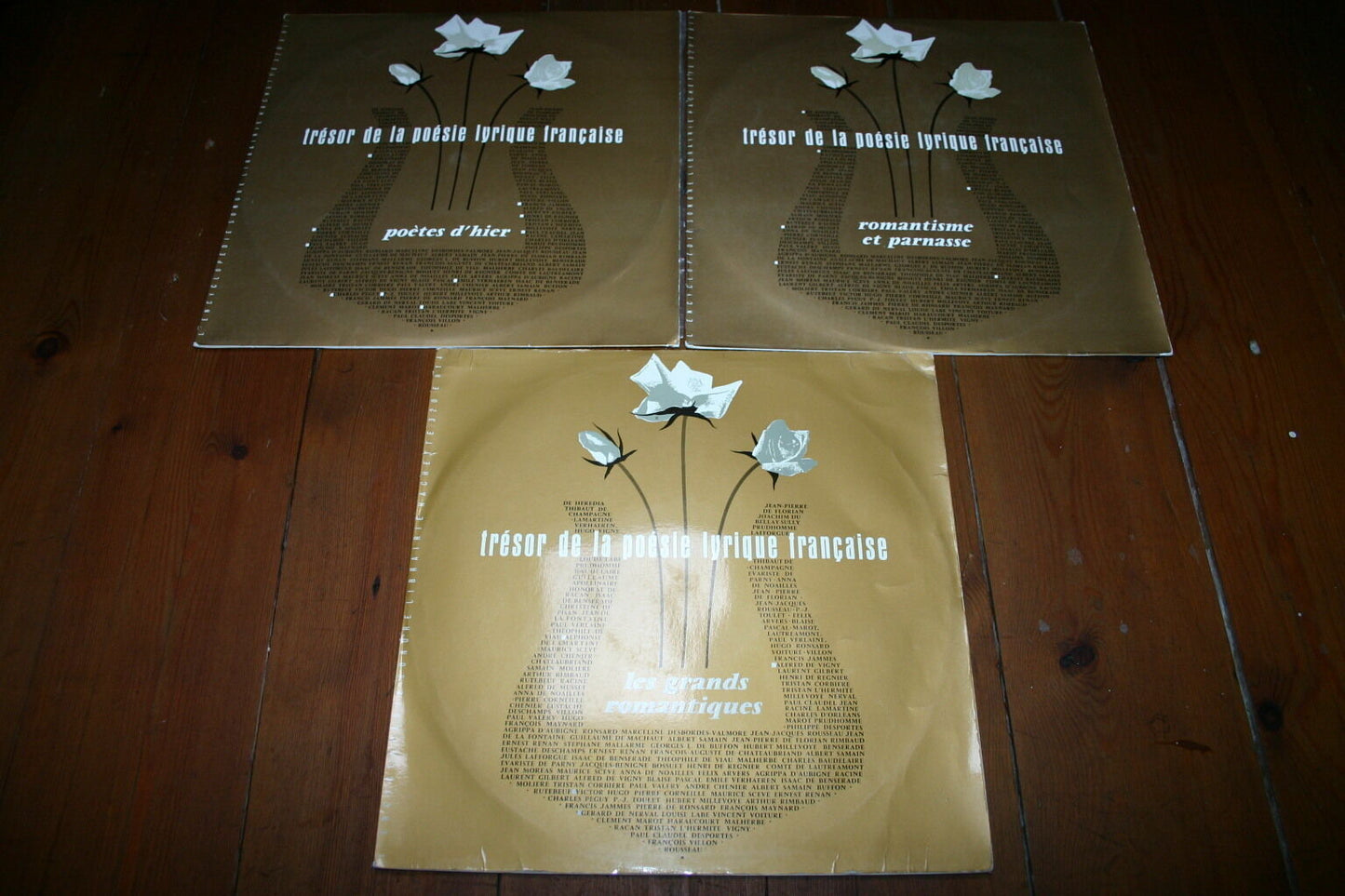 TRESOR DE LA POESIE LYRIQUE FRANCAISE   LOT DE 3 LP 33T   L'ENCYCLOPEDIE SONORE