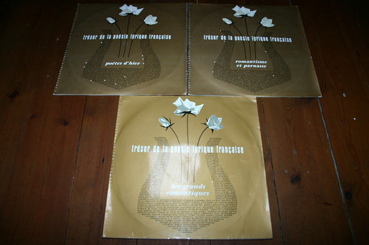 TRESOR DE LA POESIE LYRIQUE FRANCAISE   LOT DE 3 LP 33T   L'ENCYCLOPEDIE SONORE
