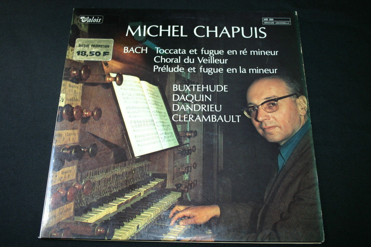 MICHEL CHAPUIS / BACH   LP 33T 12"   VALOIS MB 999