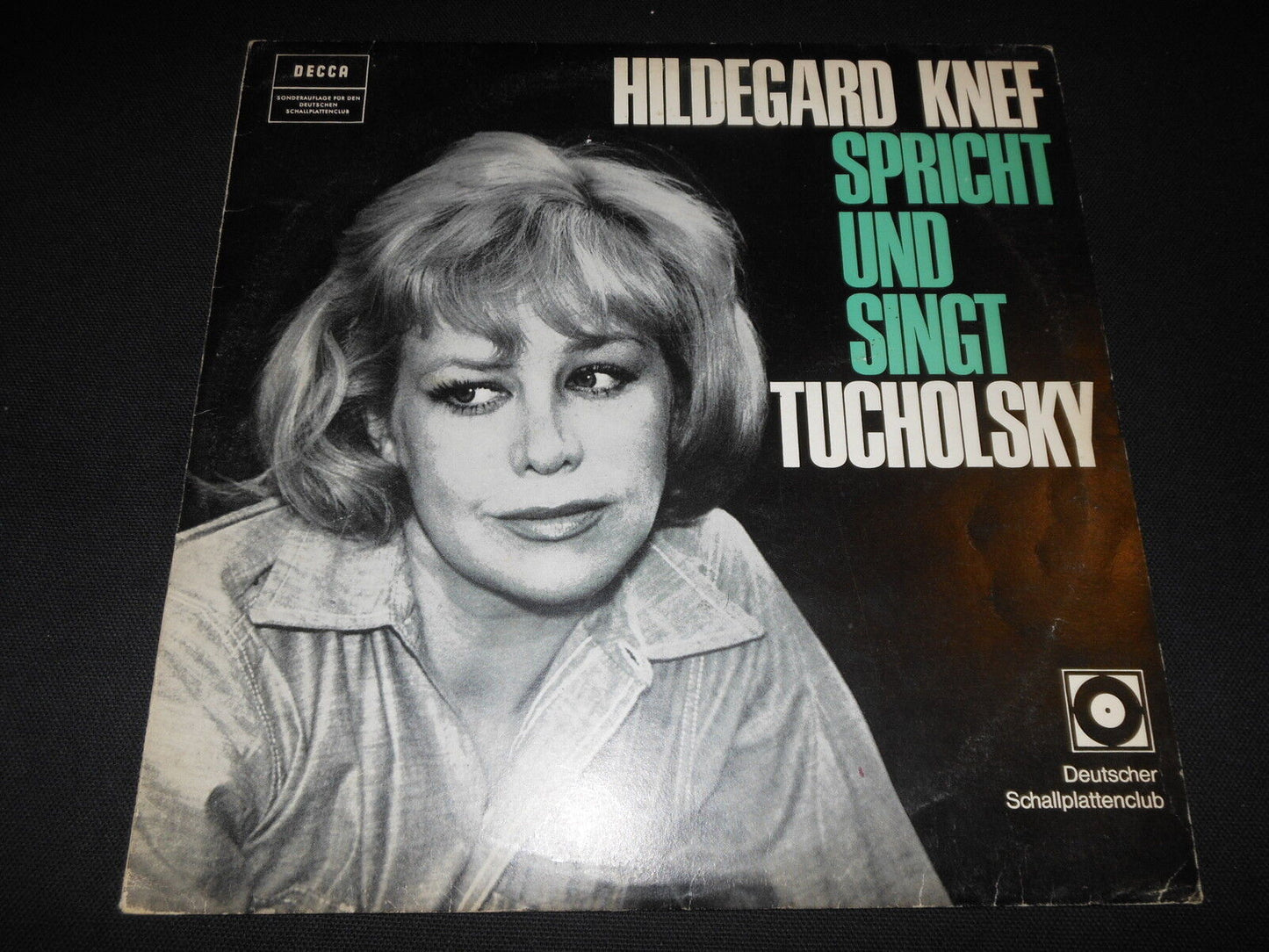 HILDEGARD KNEF   LP 33T 10"   SPRICHT UND SINGT TUCHOLSKY   RARE   DECCA H804